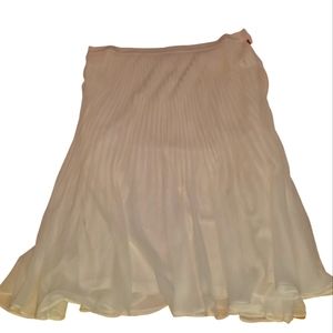 Light Cream Pleated Skirt NWT